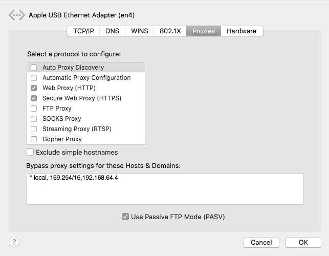 docker for mac set no_proxy