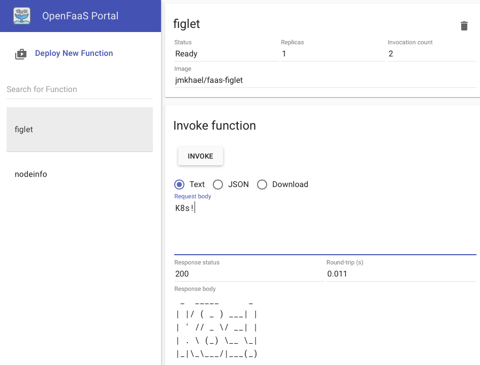 OpenFaaS UI with CRDs