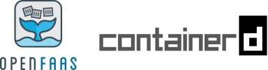 OpenFaaS and containerd logos