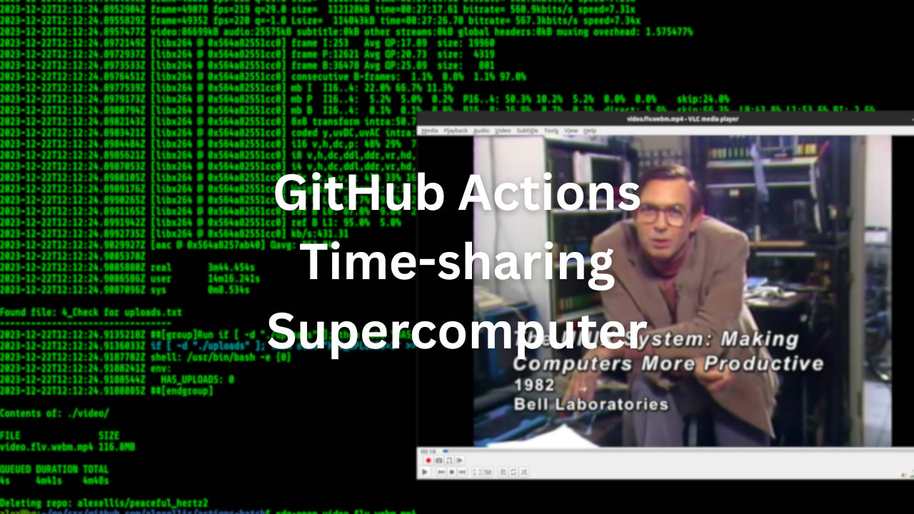 GitHub Actions as a time-sharing supercomputer