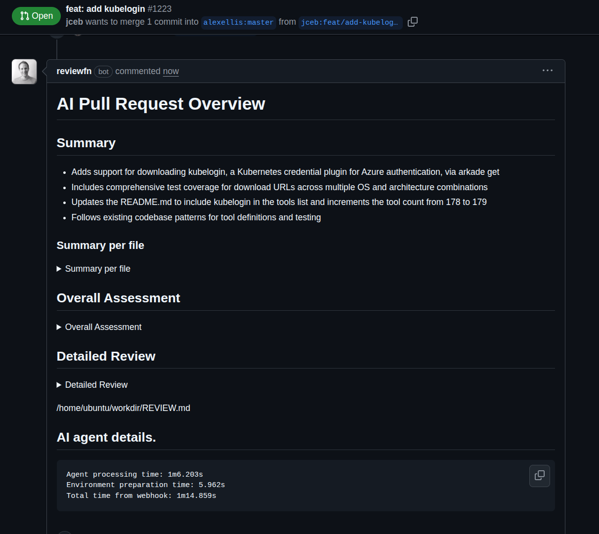Example from a community contribution to arkade